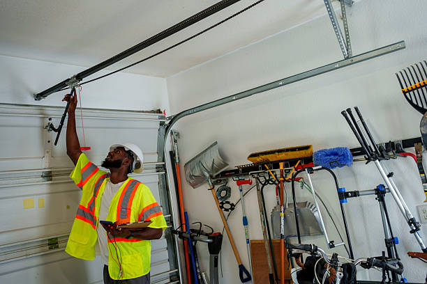 Professional Garage Door Panel Replacement technician working in DeKalb County County, TN
